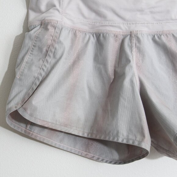 Lululemon Run Times Short *2-way Stretch Shimmery Sparkle Stripe Liner Size 10 - Picture 7 of 16